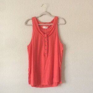 Free People We The Free Love Language Tank Top Linen Blend
